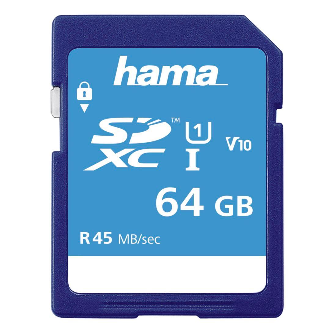 SDXC 64GB Class 10 UHS-I 45MB/S (114944) Speicherkarte