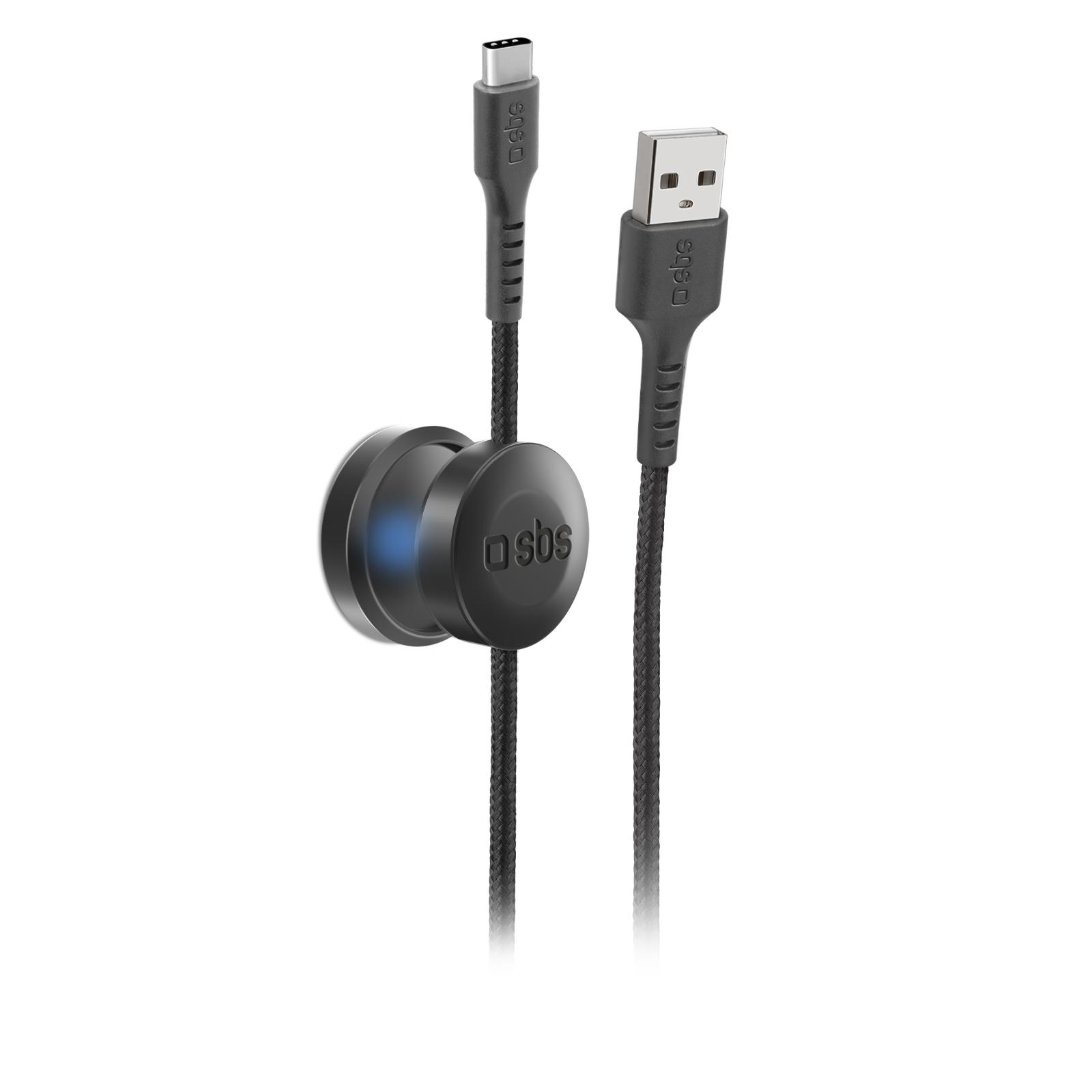 USB-A auf USB-C Kabel mit Magnethalterung