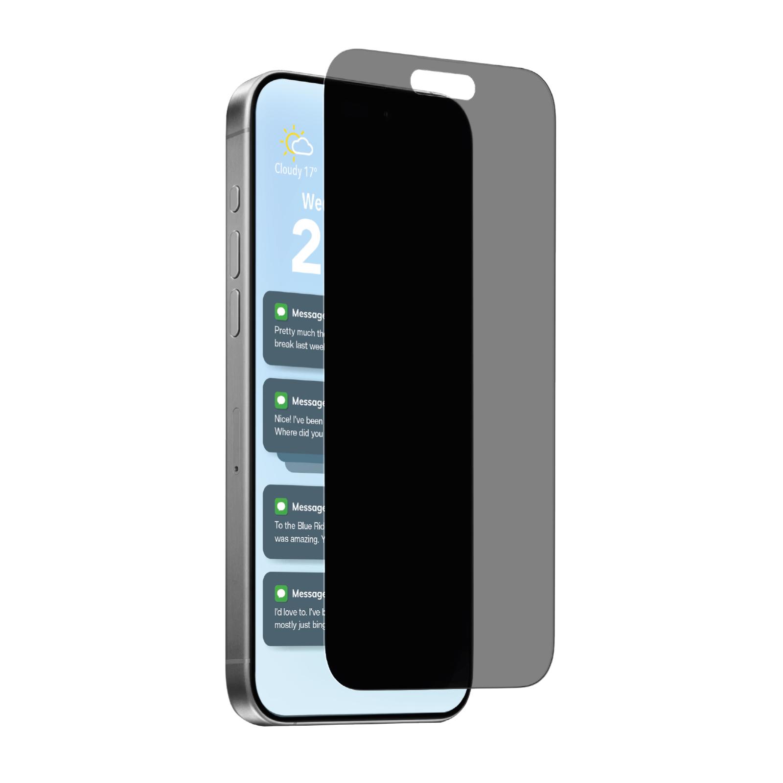 Gehärtetes Glas Privacy für iPhone 17 Pro Max, Transparent