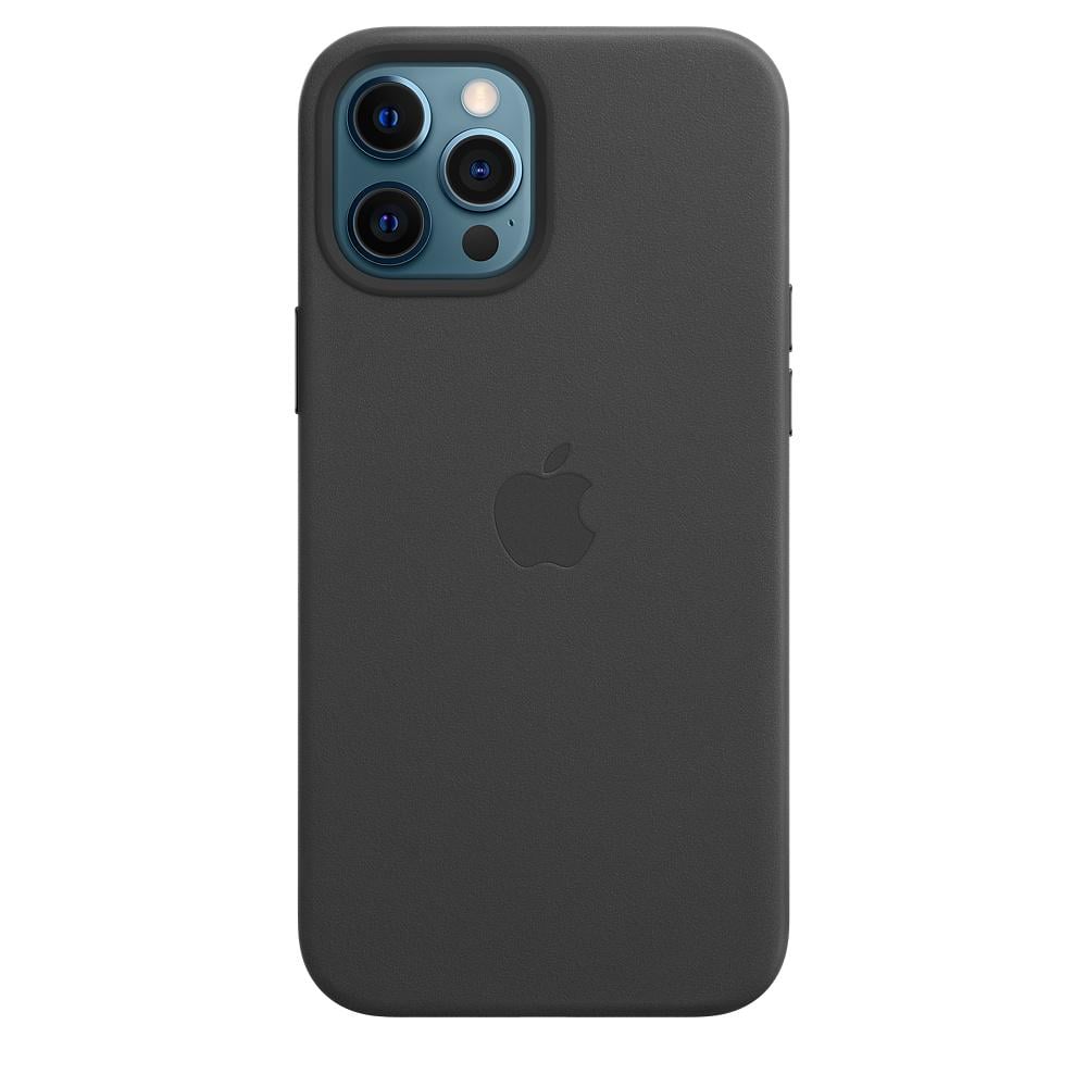 iPhone 12 Pro Max Leder Case mit MagSafe - Schwarz Handyhülle