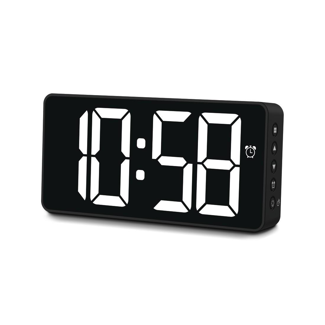 Digitaler Wecker "Bali", mit Temperaturanzeige, Nachtmodus, Schwarz (00185896)