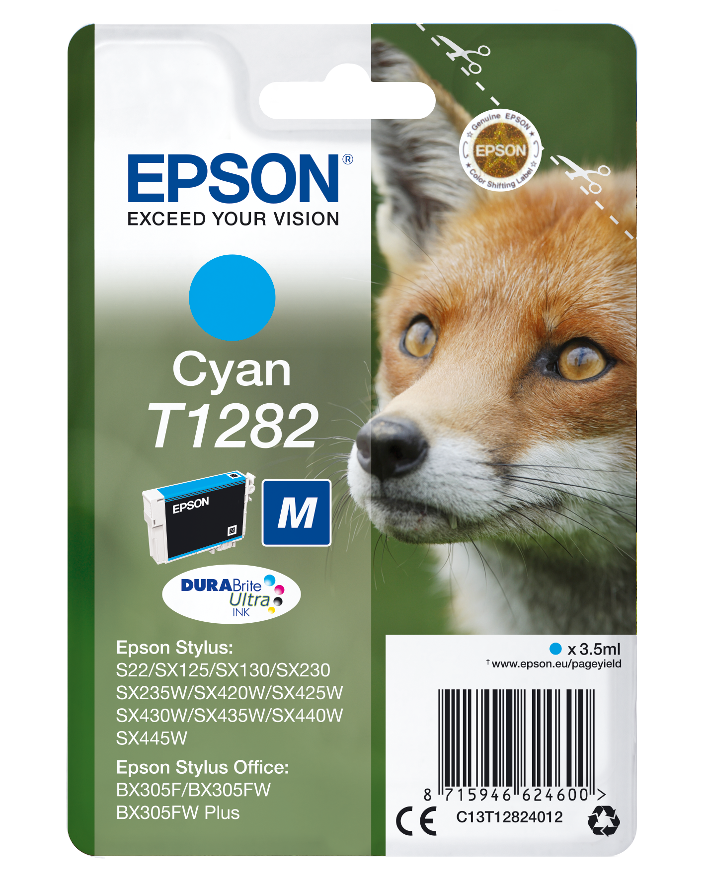 C13T12824012 Fuchs cyan Druckerpatrone