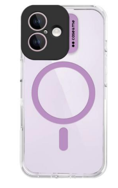 MagColor Case - transparente Hülle, kompatibel mit MagSafe-Aufladung für iPhone 16, Rosa