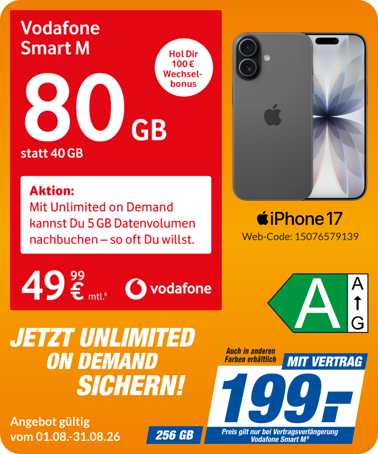 iPhone 17 mit Smart M für 199€!