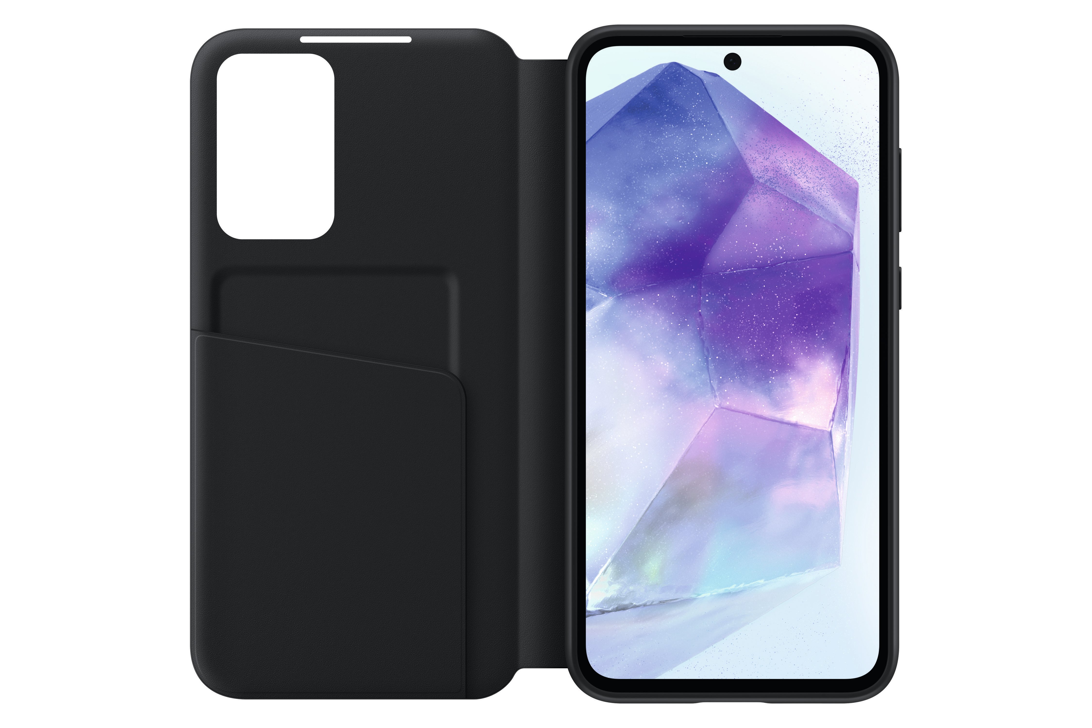 EF-ZA556 für Galaxy A55 Smart View Wallet Case Black Handyhülle