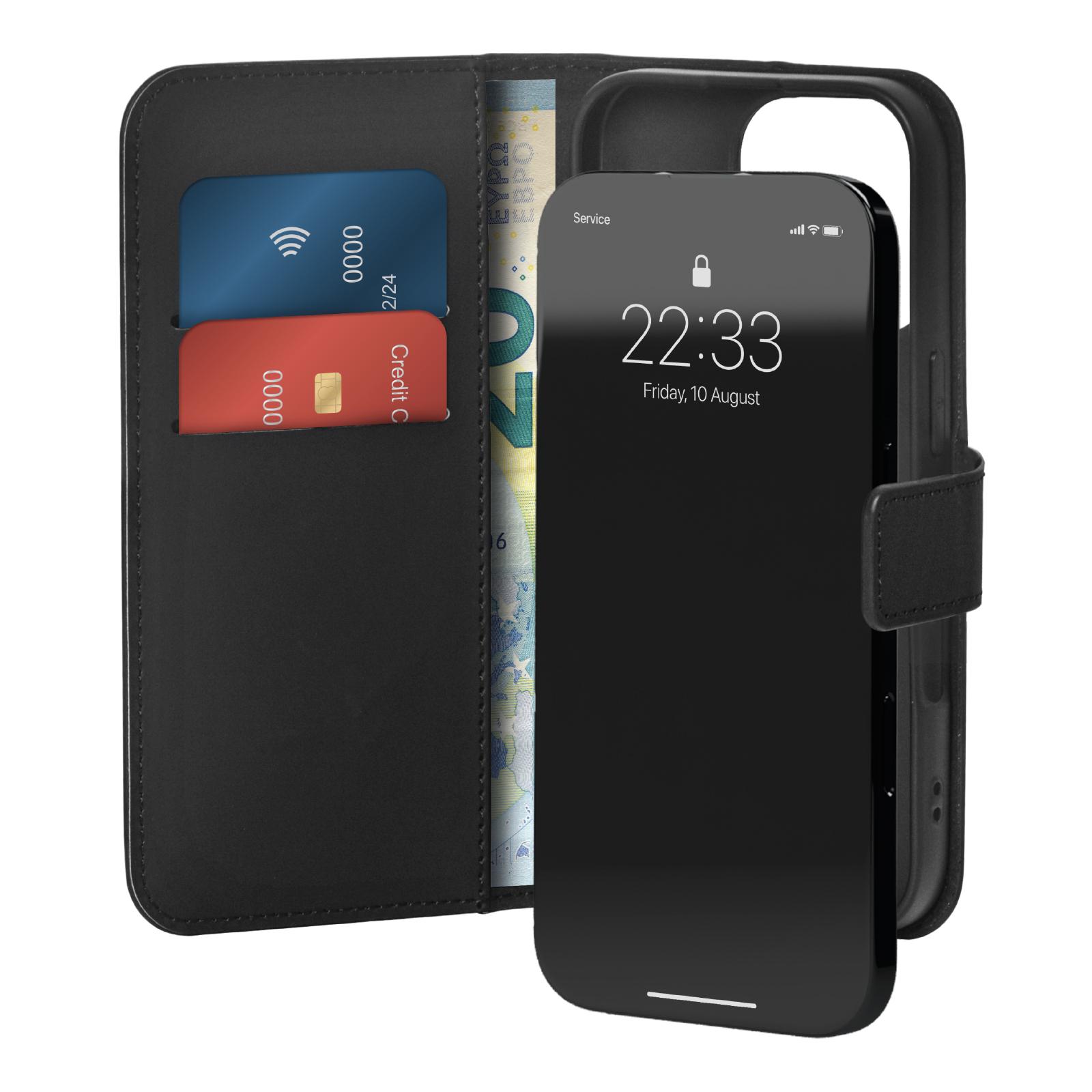 Case Wallet Stand for iPhone 16 Pro Max, Schwarz Handyhülle