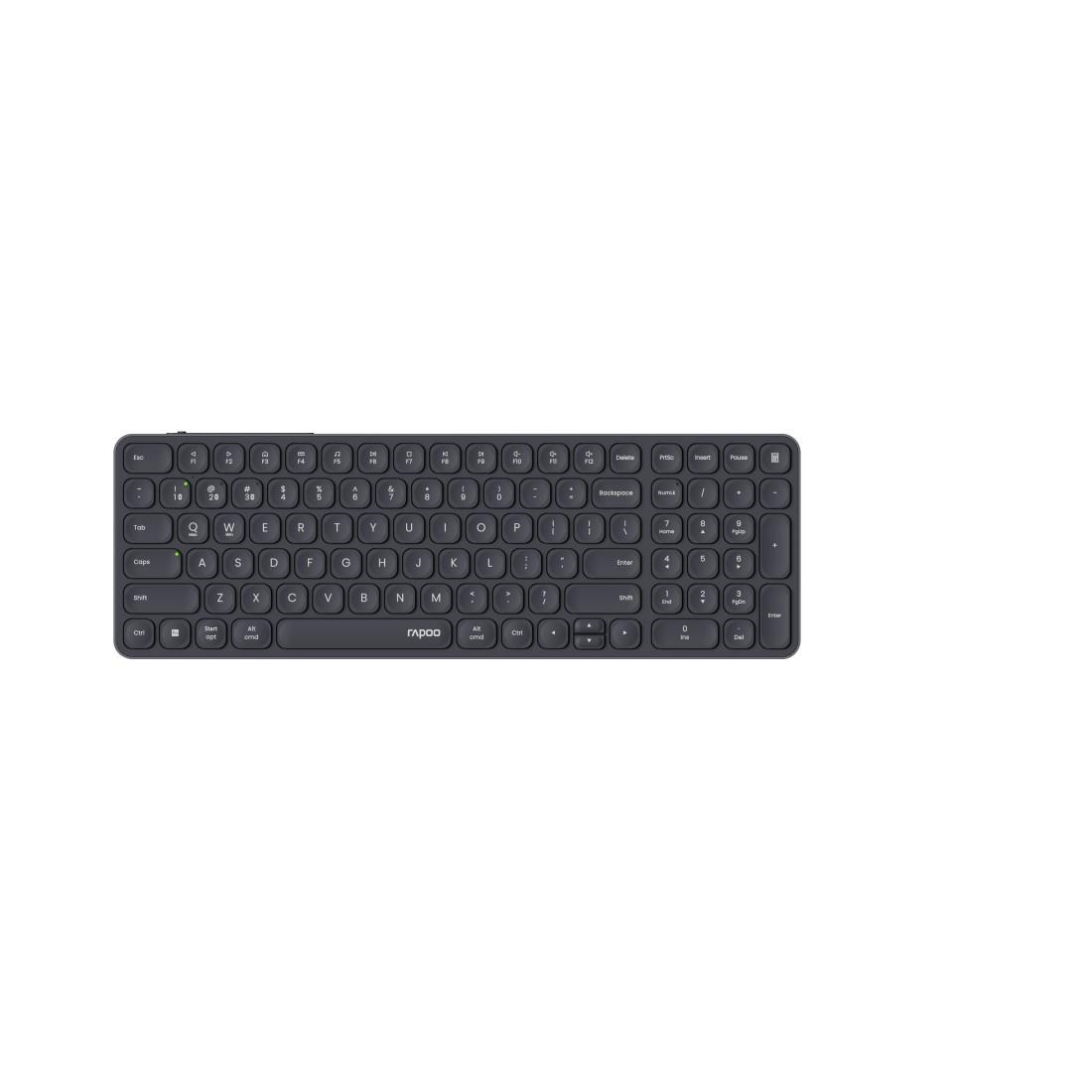Kabellose Multimodus-Tastatur E9710M, QWERTZ, Dunkelgrau