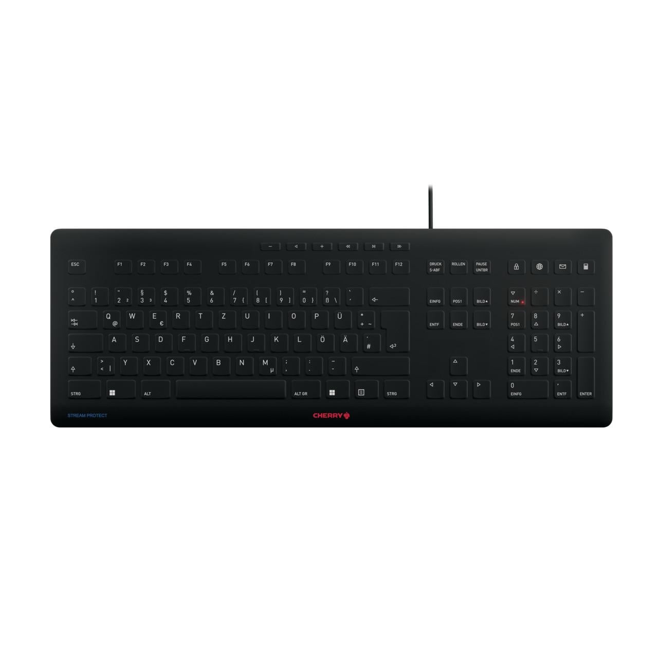 STREAM PROTECT KEYBOARD Corded, Schwarz