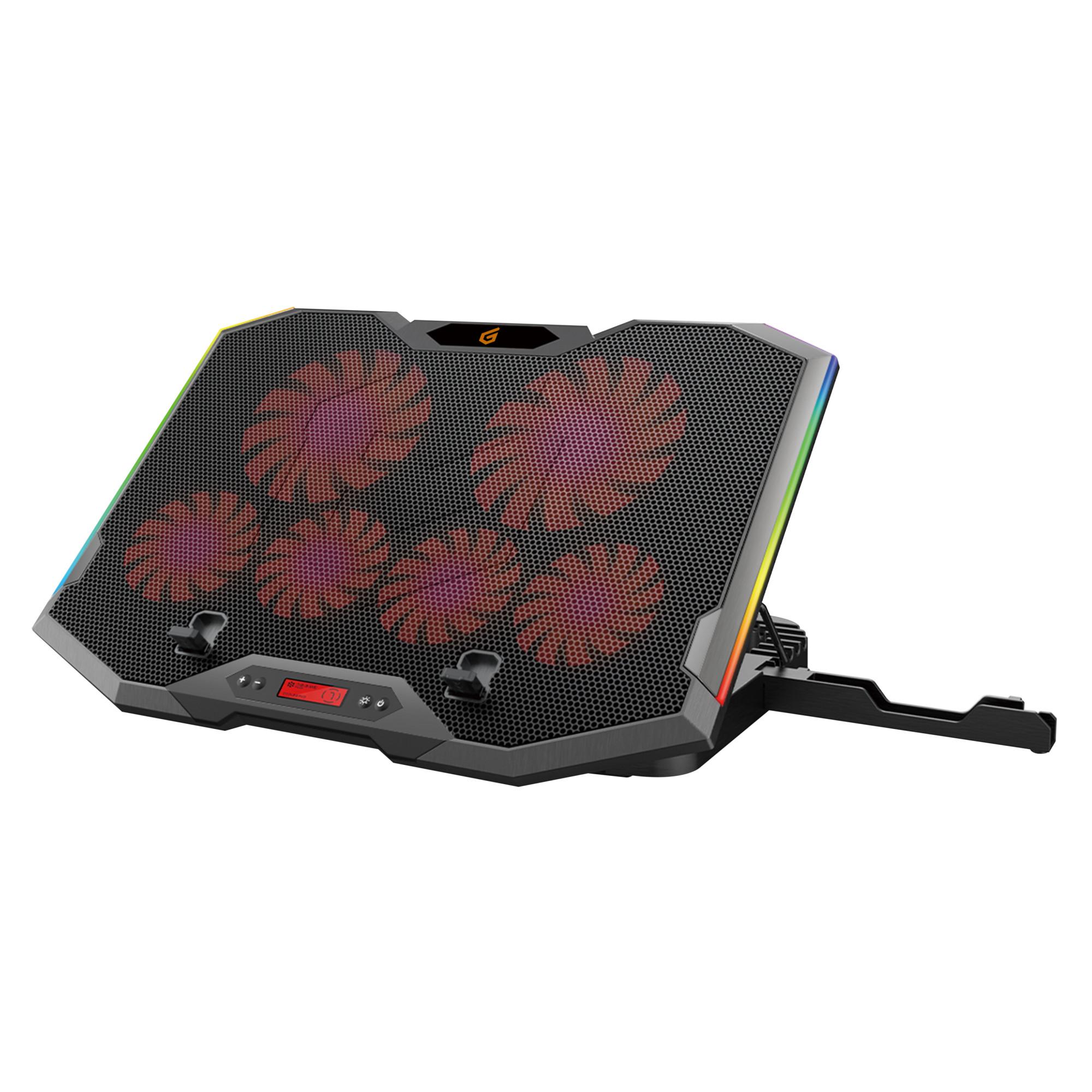 Gaming-Notebook Kühlständer mit 6 Lüftern (THYIA01B ERGO), RGB, Schwarz