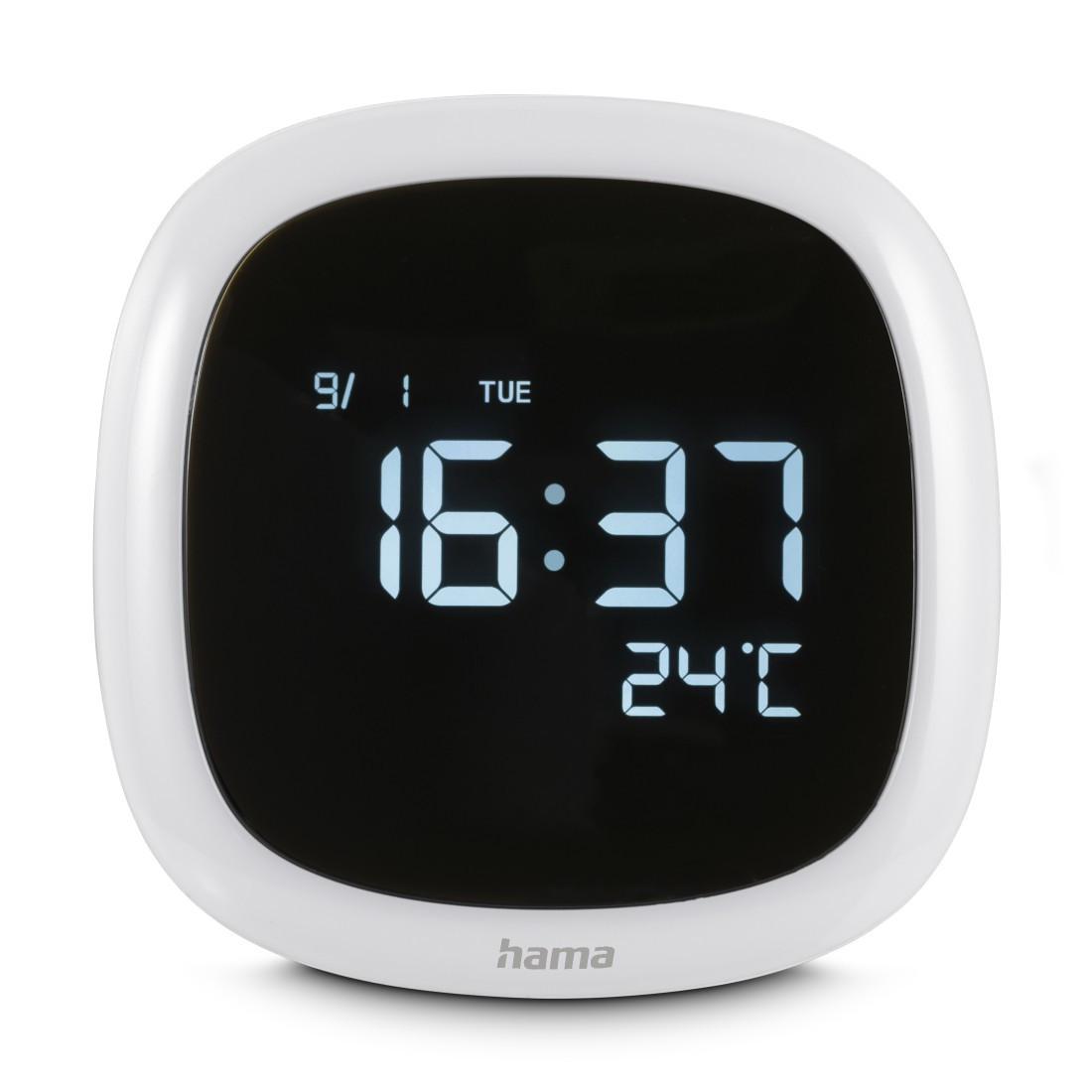 Wecker "Bora Bora" mit Nachtlicht, dimmbar, USB, Weiß (00185862)