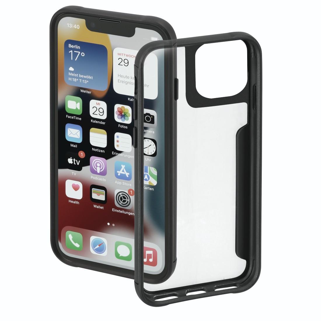 Cover "Metallic Frame" für Apple iPhone 14, Transparent/Schwarz (00215507)