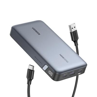 25000 mAh Powerbank, 145 W, USB-C, USB-A, Grau
