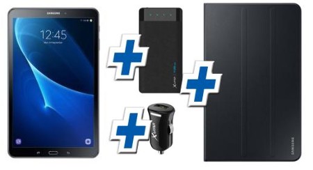 Galaxy Tab A 10,1' WiFi 32GB Bundle schwarz (1,6 GHz Octacore/2GB/Android 7.0)