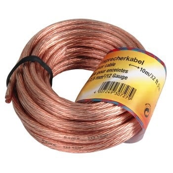 Lautsprecherkabel 2 x 2,5 mm², 10 m, Transparent (00062486)