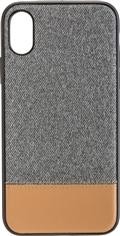 Handy-Schutzhülle Back Cover NOBLE PLUS für Apple iPhone X grau & braun 