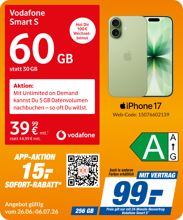 iPhone 17 mit Smart S für 99€!
