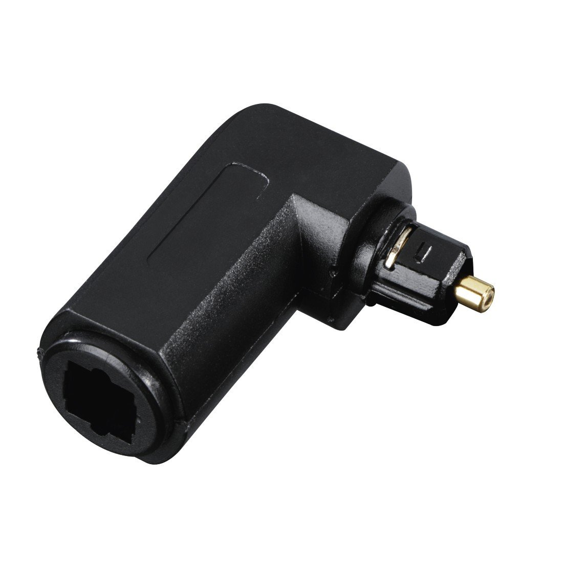 ODT-Adapter, Toslink-Stecker - Toslink-Kupplung, vergoldet, 90° Flex (00127091)