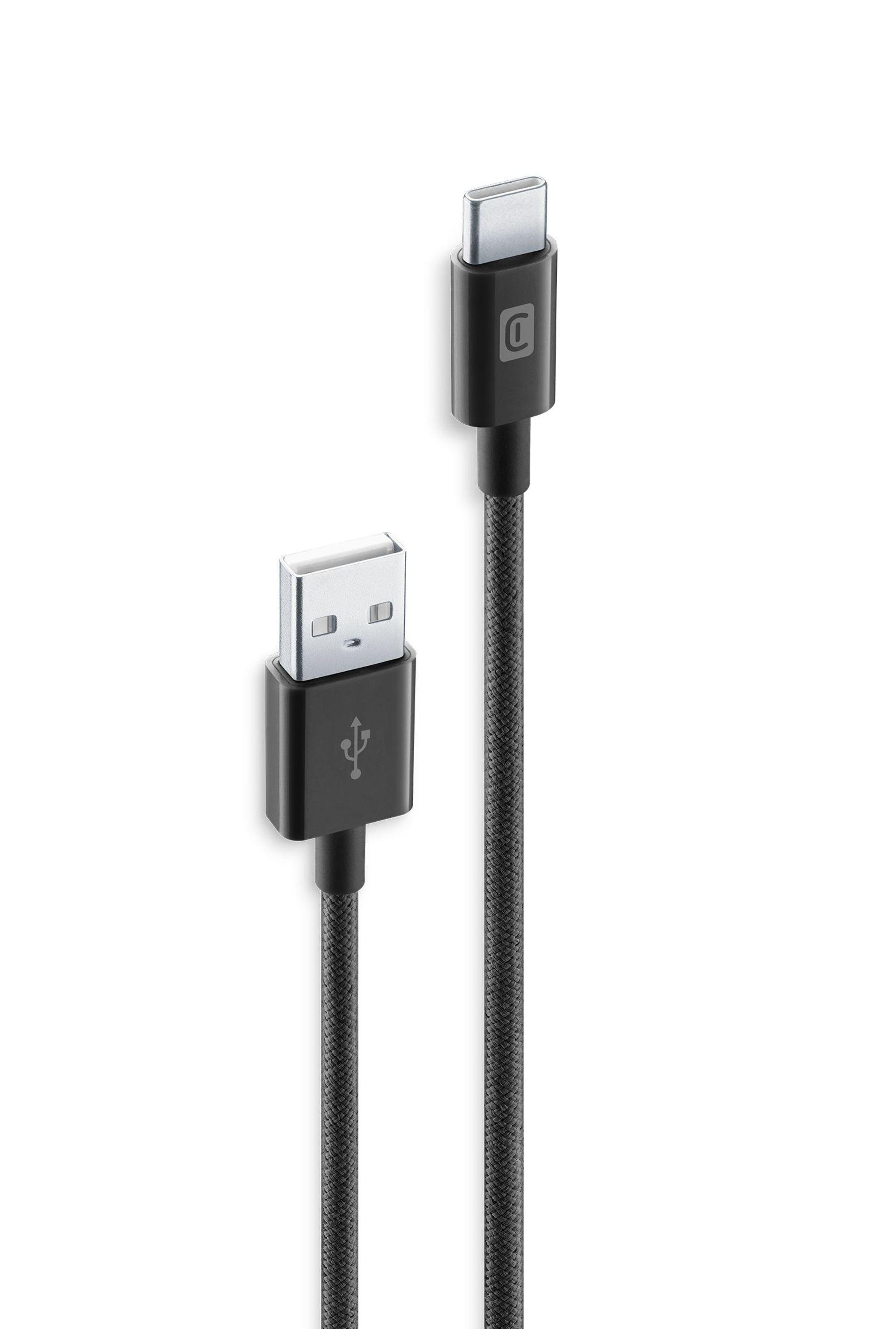Braided Data Cable USB-A/ Typ-C Black (60909)
