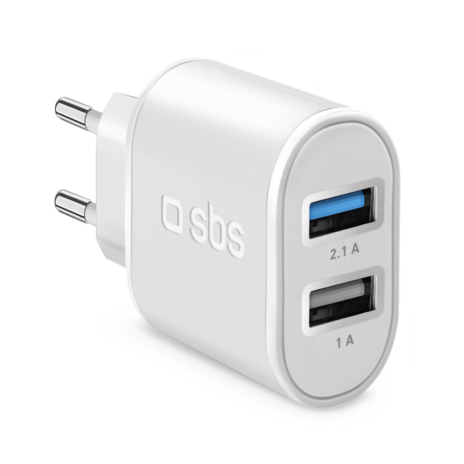 Schnellladegerät, 10 W, 2,1 A, USB-A, Weiß