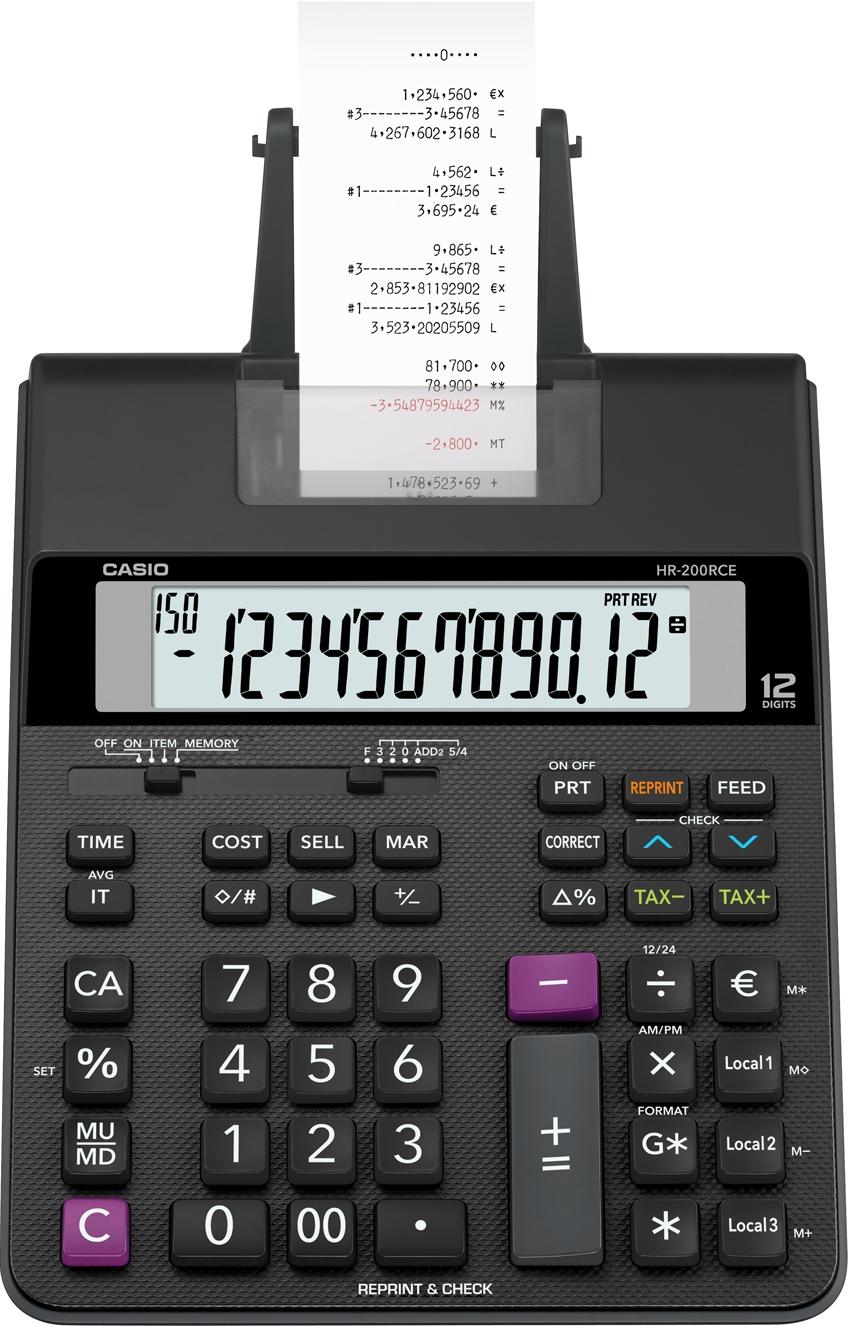 HR-200RCE Desktop Druckrechner schwarz