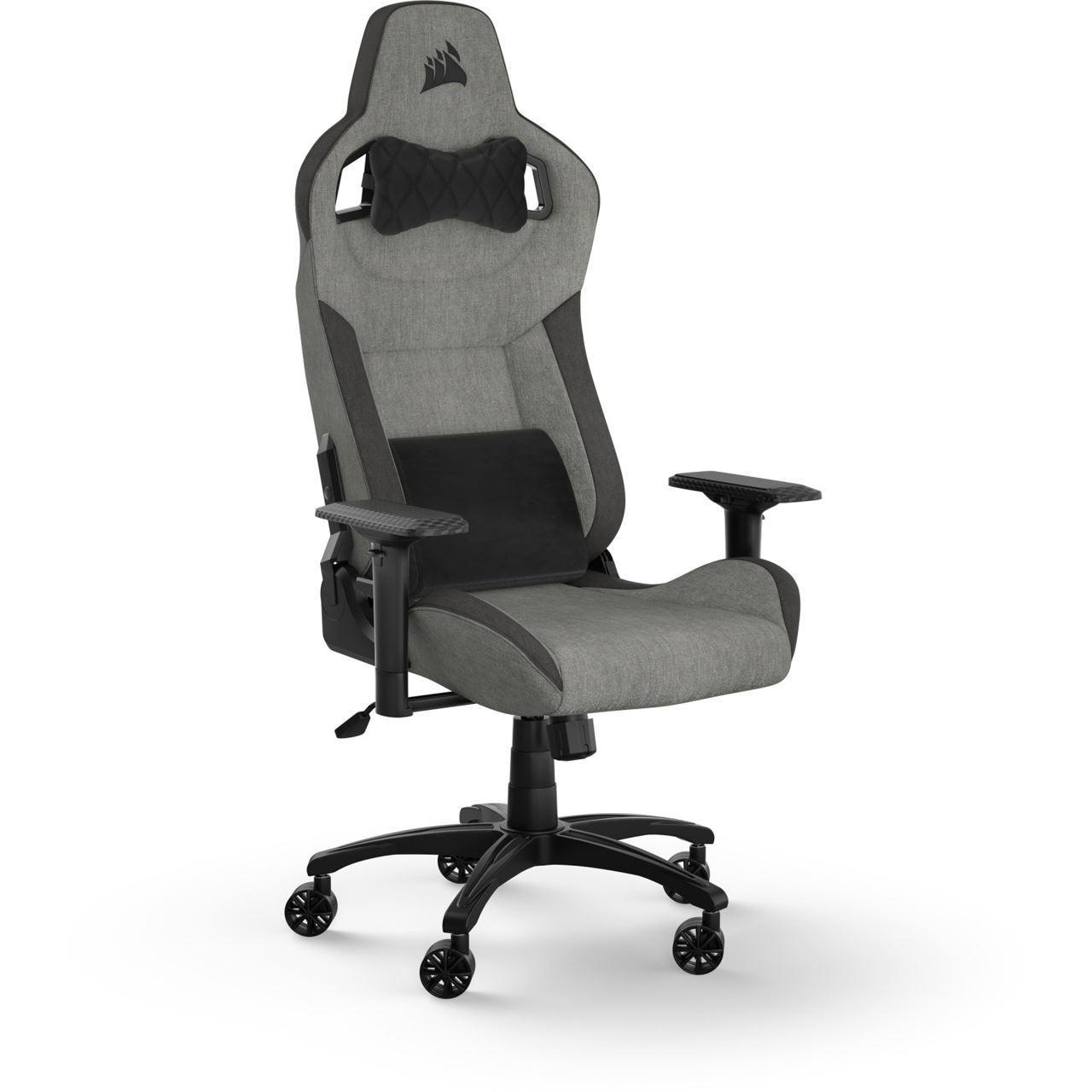 T3 Rush Gaming-Stuhl mit Stoffbezug (2023), Grau/Anthrazit