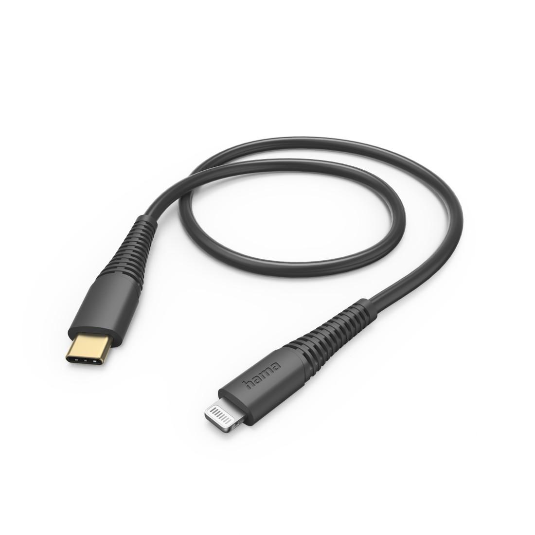 Ladekabel, USB-C - Lightning, 1,5 m, Schwarz (00201602)