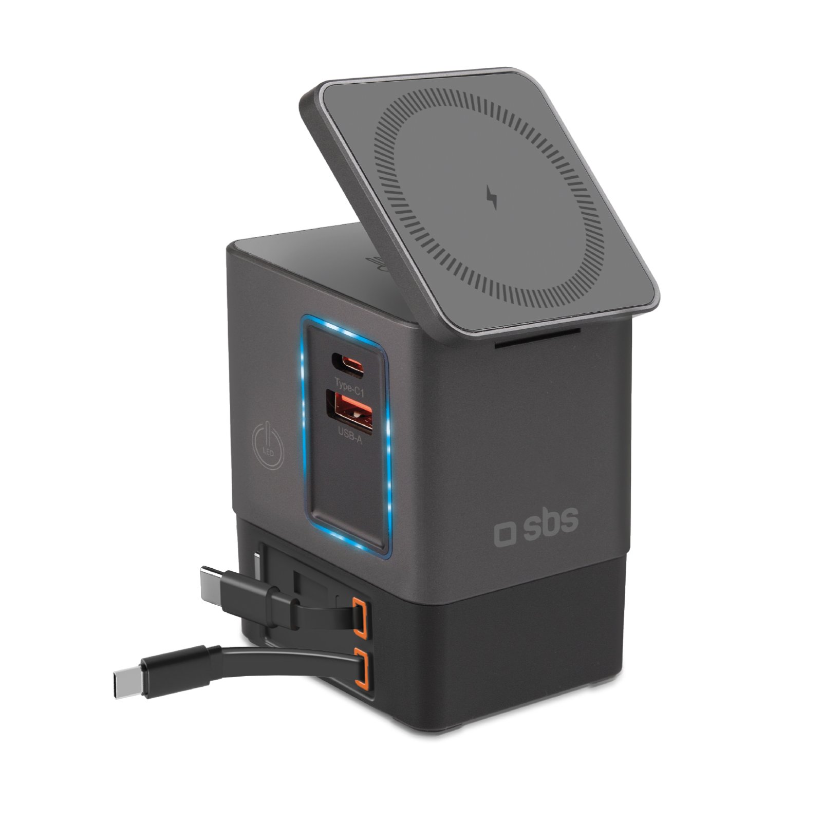 Power Dock Wireless 6-in-1 100 W MagSafe-kompatibel, Schwarz