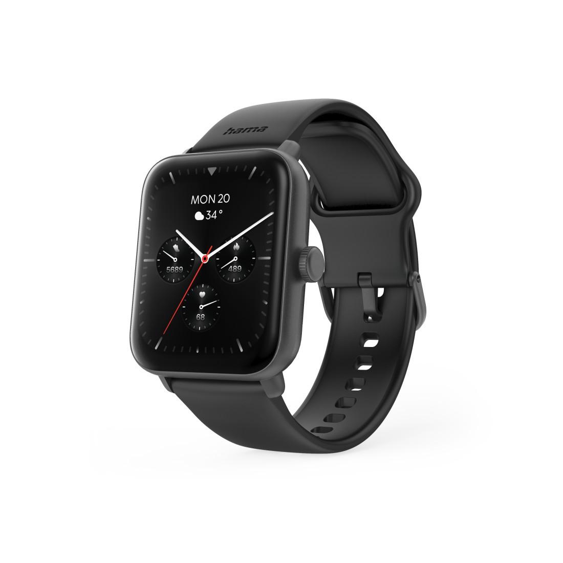 "Smartwatch ""6010"", GPS, TFT-Display 1,65"", Telefonfunktion, wasserdicht, SW (00178619)"