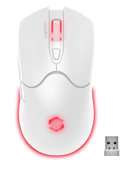 VELOX wiederaufladbare kabellose RGB Gaming Maus, Weiß