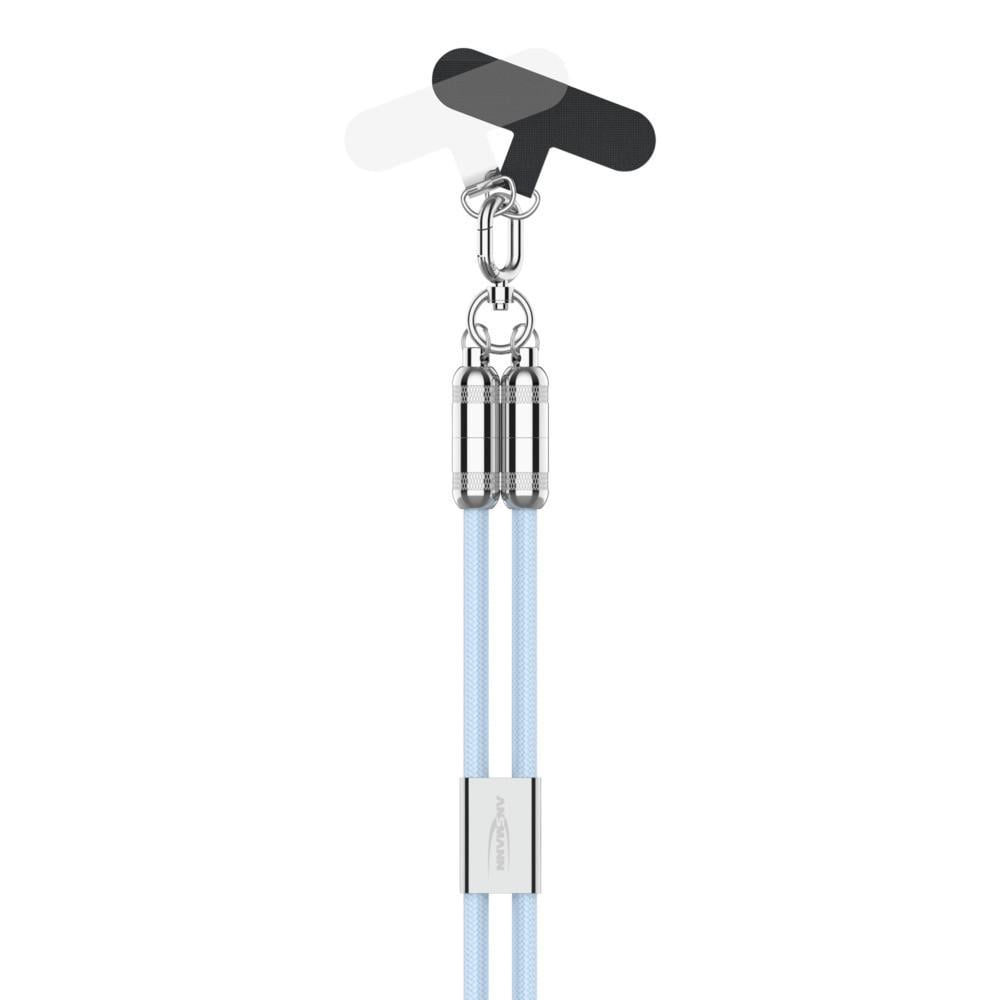 Lanyard Kabel USB-C zu USB-C, 120 cm, Blau
