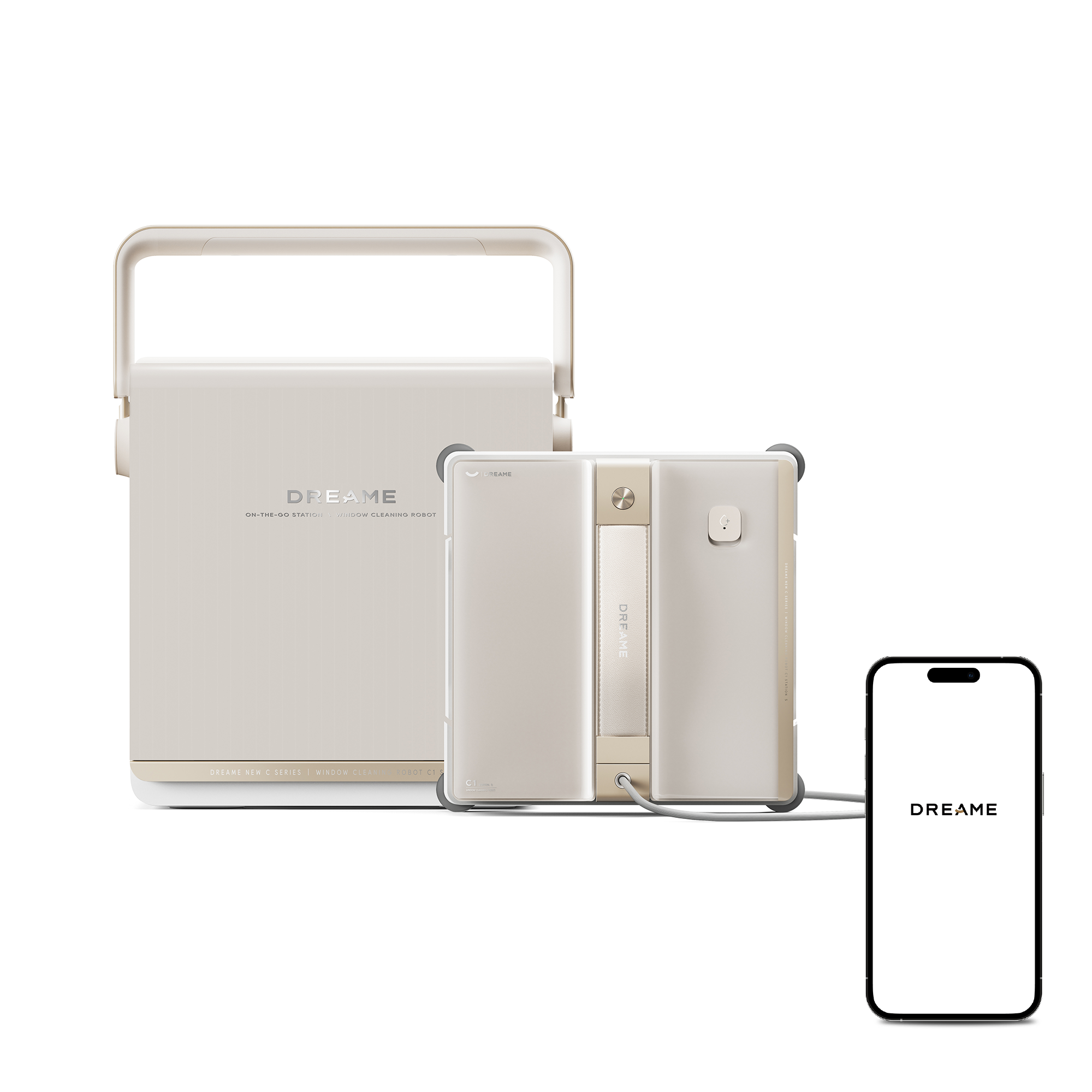 C1S Fensterputzroboter mit Station