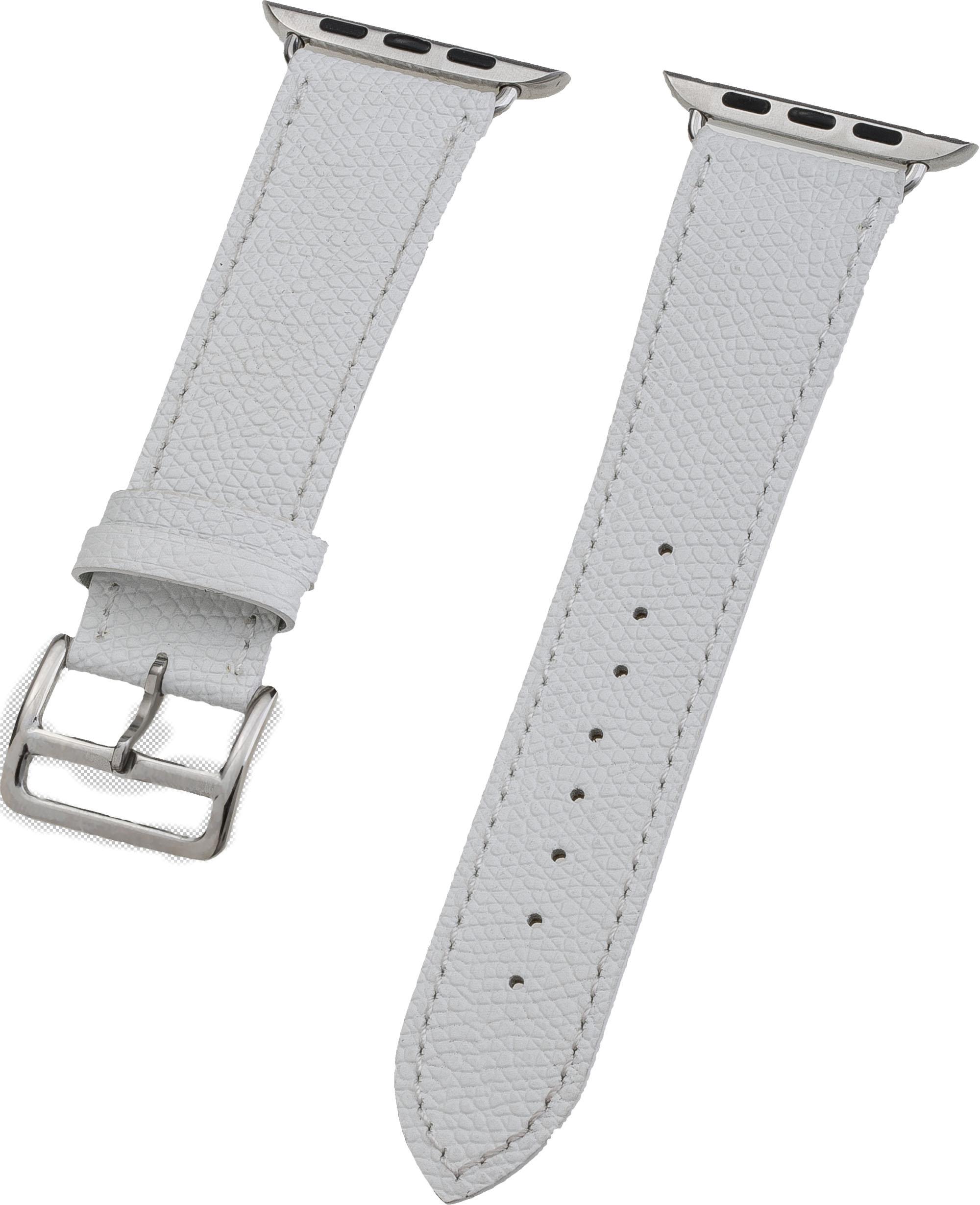 Watch Band für Apple Watch 44mm (Series 4 / 5 / 6 / 7) 42mm (Series 1/ 2/ 3) Leather White (17261)