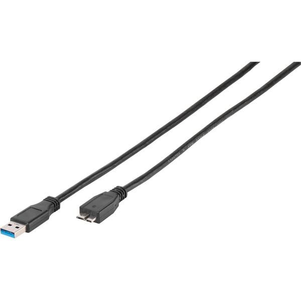 USB 3.1 Gen.1 Anschlusskabel, USB A Stecker  USB Micro B Stecker, 0,75m (45237)