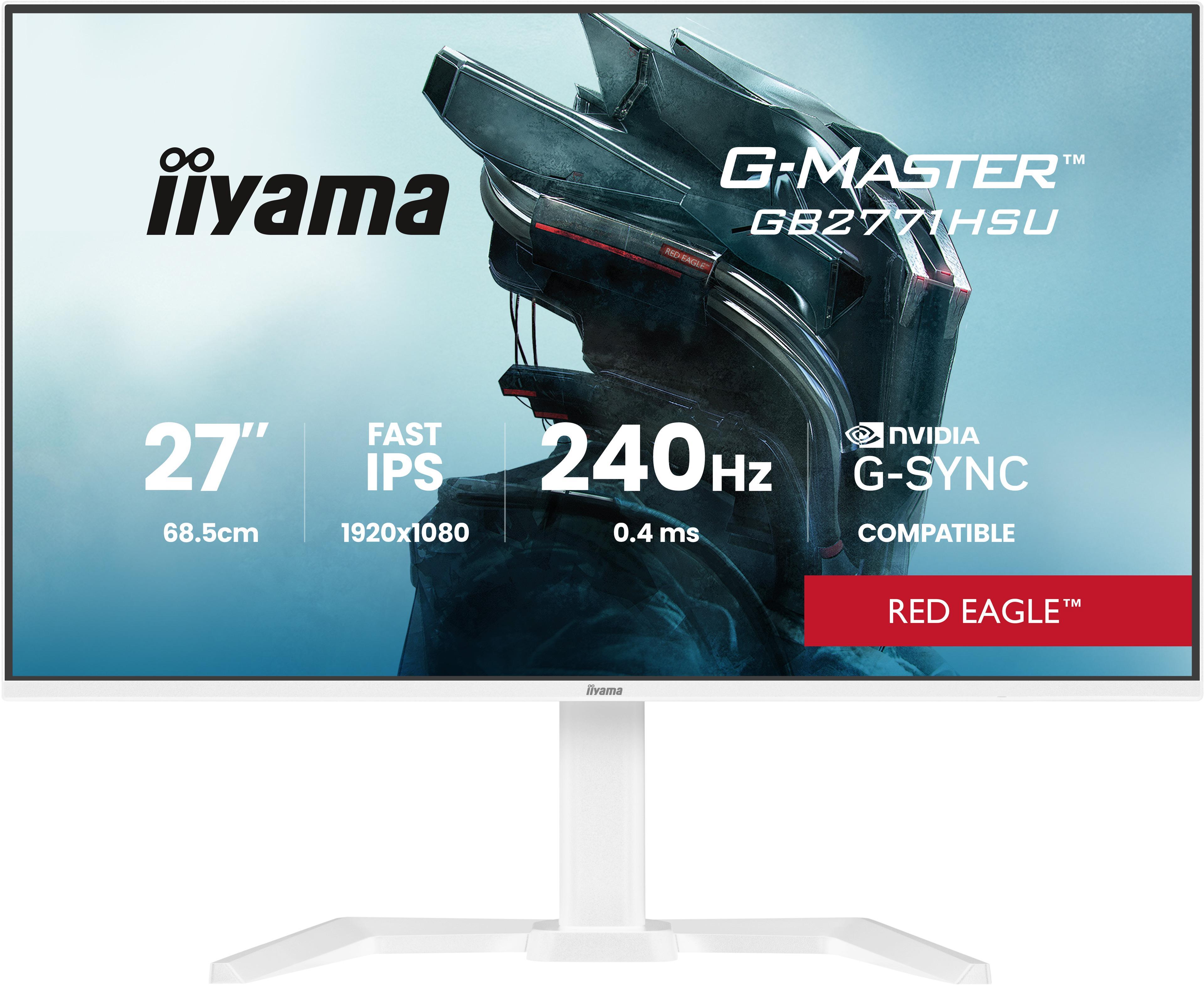 G-Master Red Eagle GB2771HSU-W1, Weiß, 27 Zoll, Full HD, Fast IPS, 240 Hz, 0,4 ms Gaming-Monitor