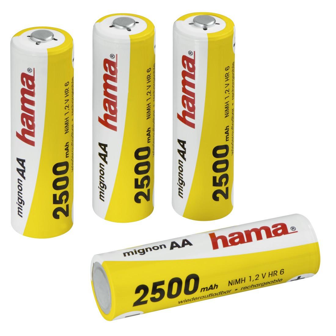 NiMH-Akkus 4x AA (Mignon - HR 6) 2500 mAh/1,2 V (00087056)