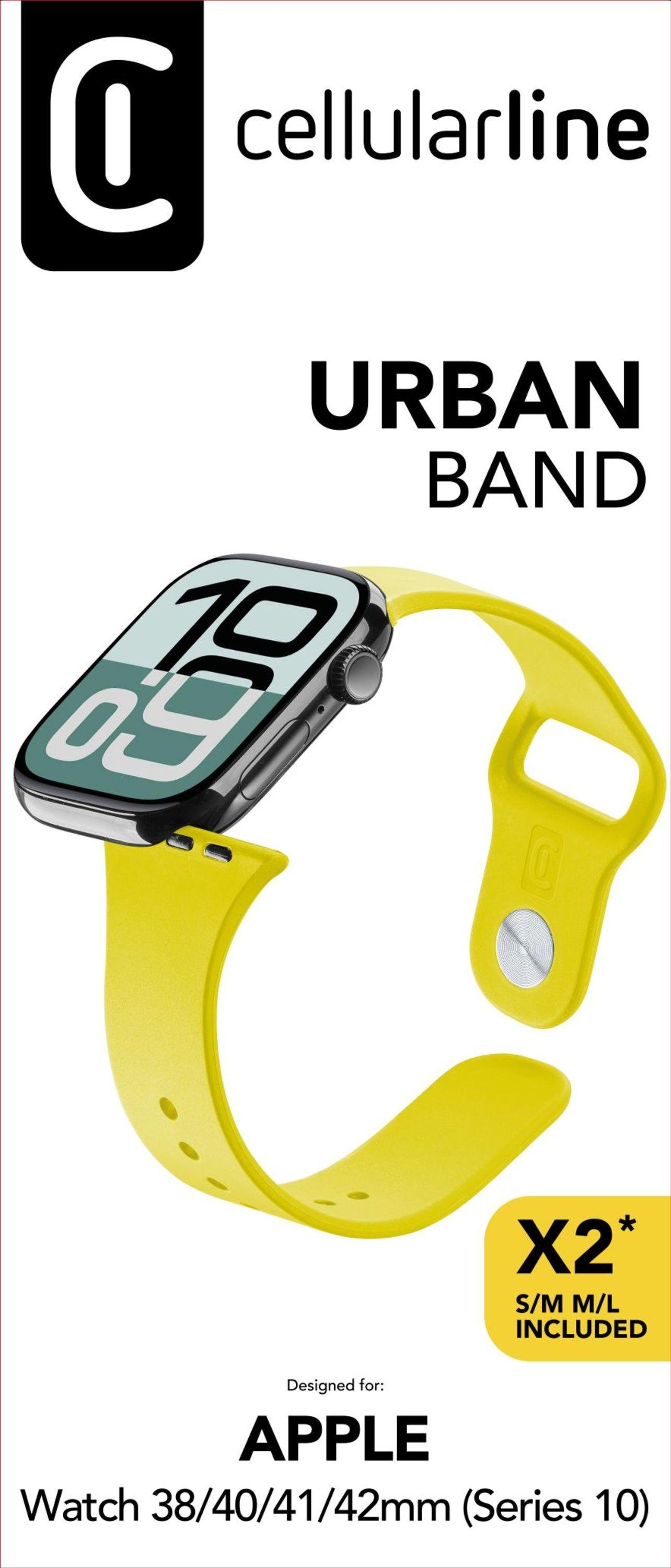 Urban Band für Apple Watch 38/ 40/ 41/ 42mm (Serie 10) Silicon Yellow (61111)