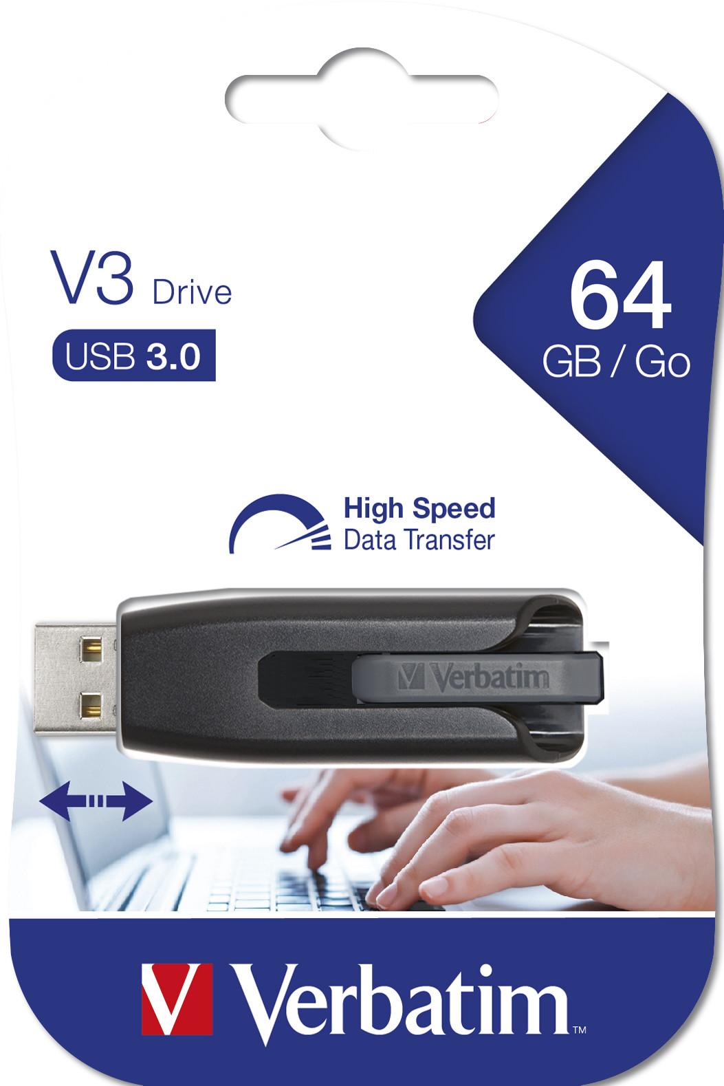 V3 USB 3.0-Stick 64 GB schwarz USB-Stick