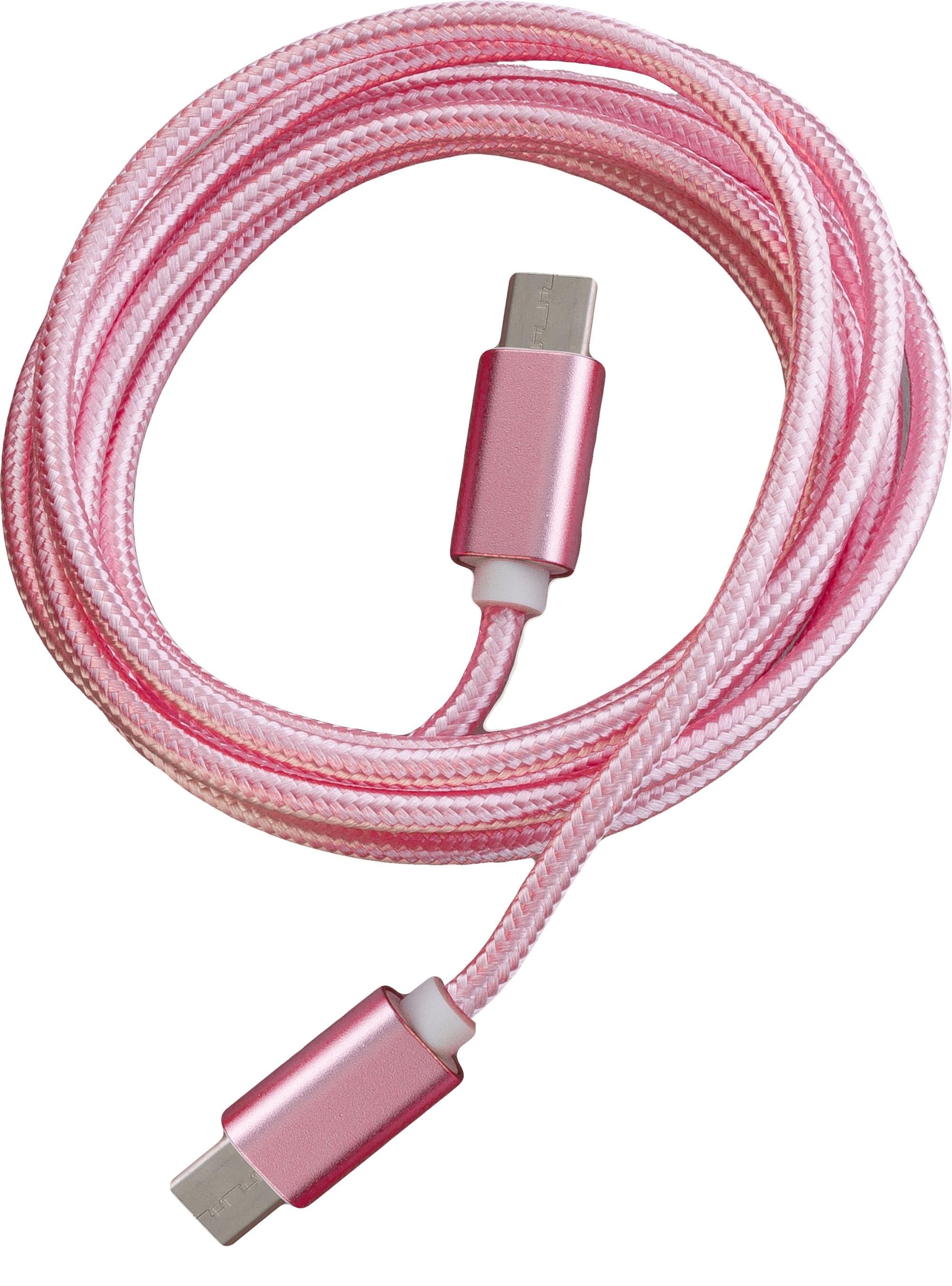 FASHION 3,0 m Data Cable Rose Typ-C/Lightning mit Sync-/Ladefunktion (18639)