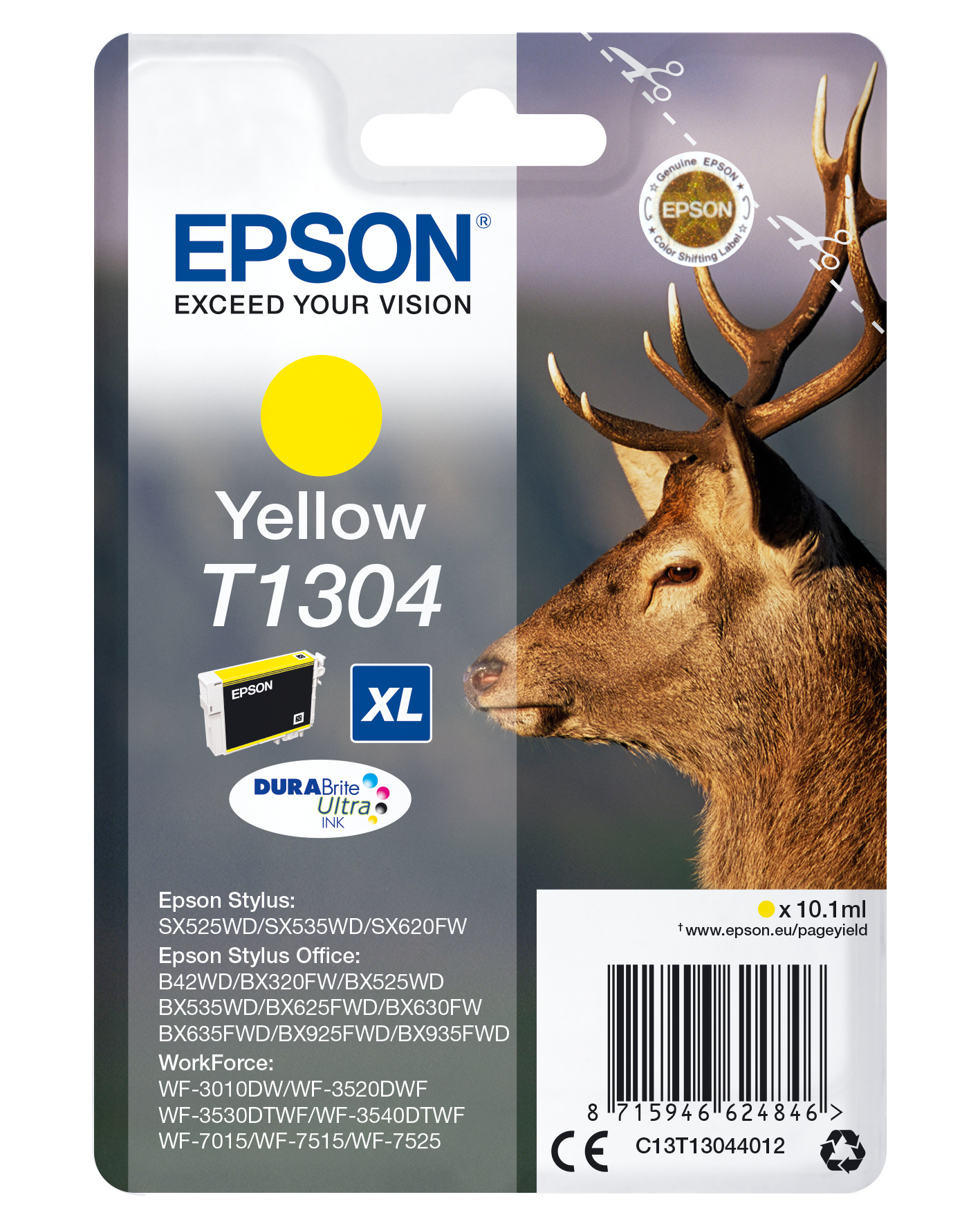 C13T13044012 XL Hirsch gelb Druckerpatrone