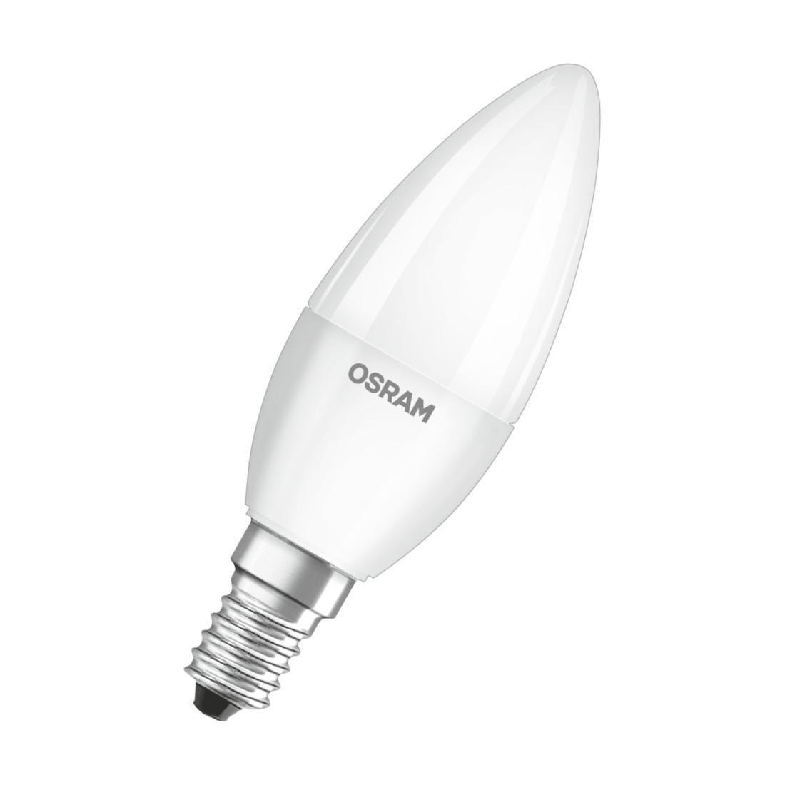 LED-Lampe "BASE RETRO", Kerze, 5.5W ersetzt 40W, E14, Warmweiß, matt, 3 St. (00217807)
