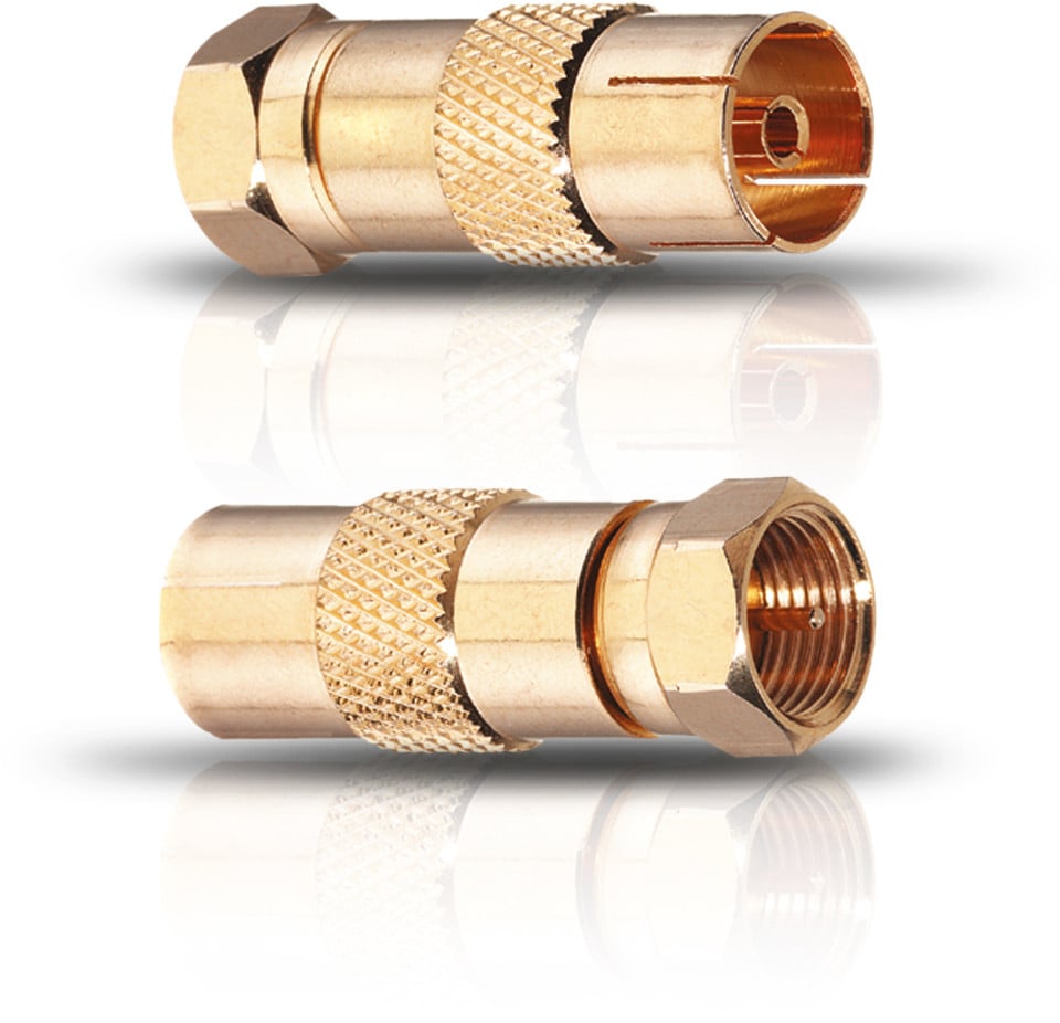 Adapter F-Stecker Koaxial m & w 2St