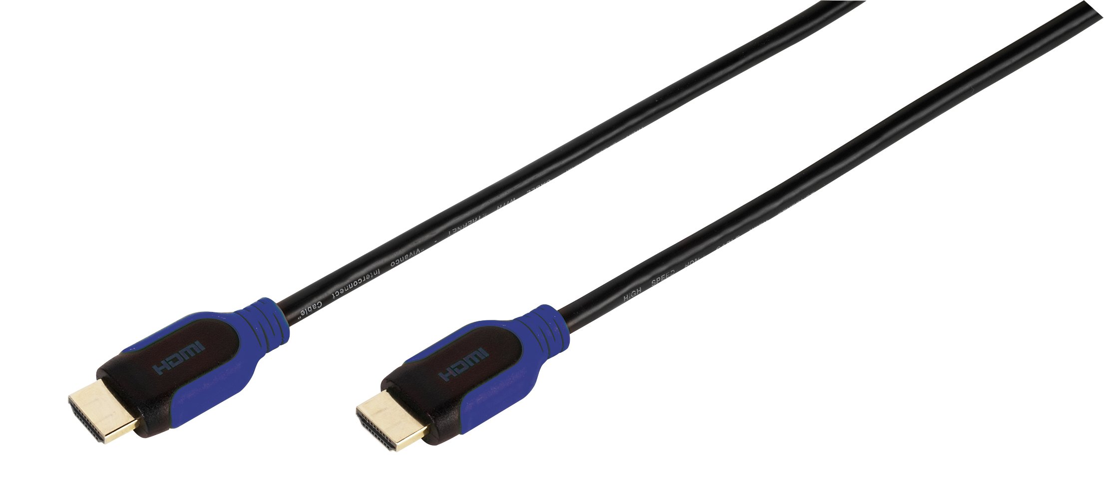 High Speed HDMI® Kabel mit Ethernet, 5m blau (42964)