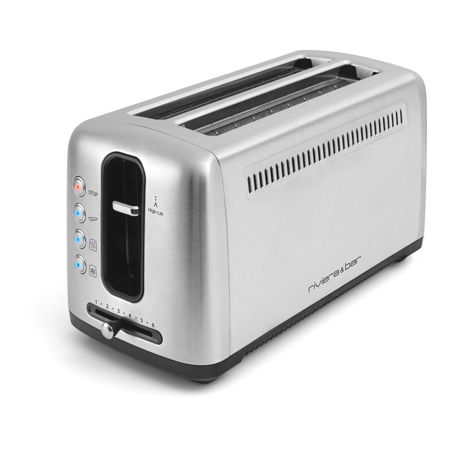 Stainless Steel 2 Slots XL Langschlitz-Toaster