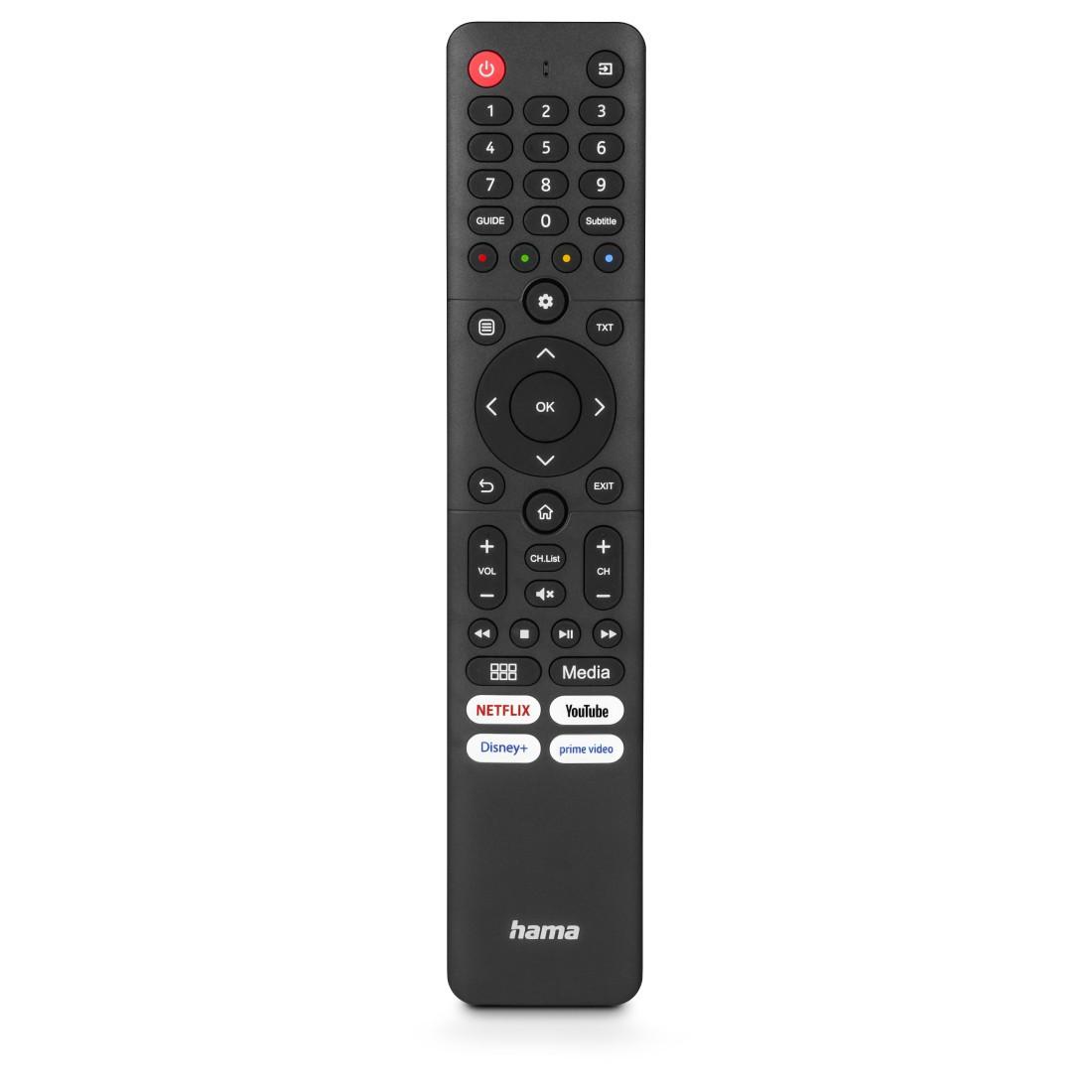 Universal-Fernbedienung für Hisense TVs, IR, lernfähig, mit 4 App-Tasten (00221067)