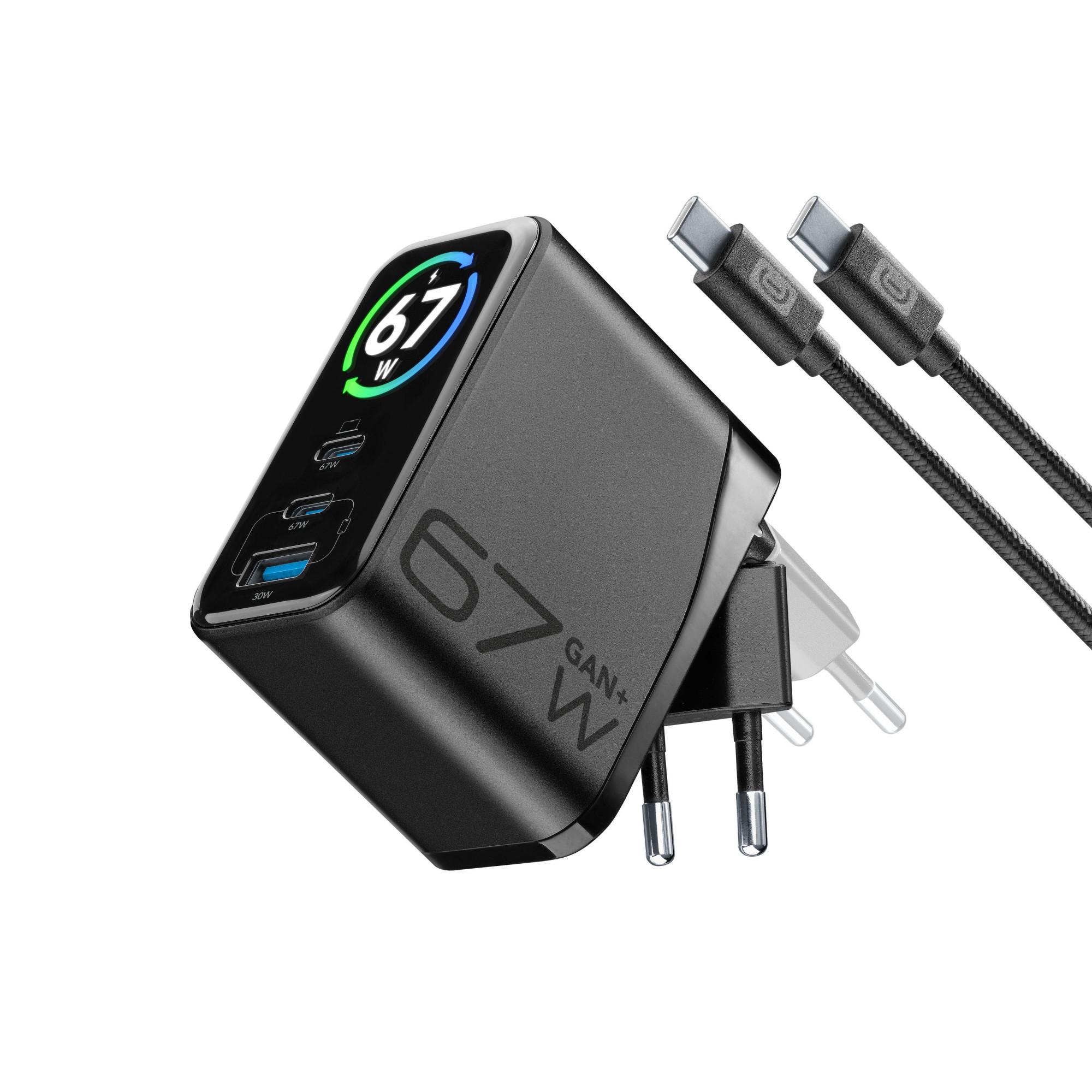 USB Typ-C 67W TFT Charger Kit Black (61407)