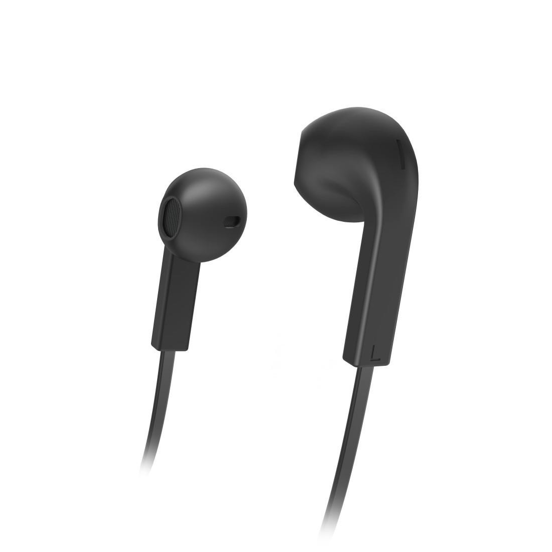 Kopfhörer "Advance", Earbuds, Mikrofon, Flachbandkabel, Schwarz (00184137)