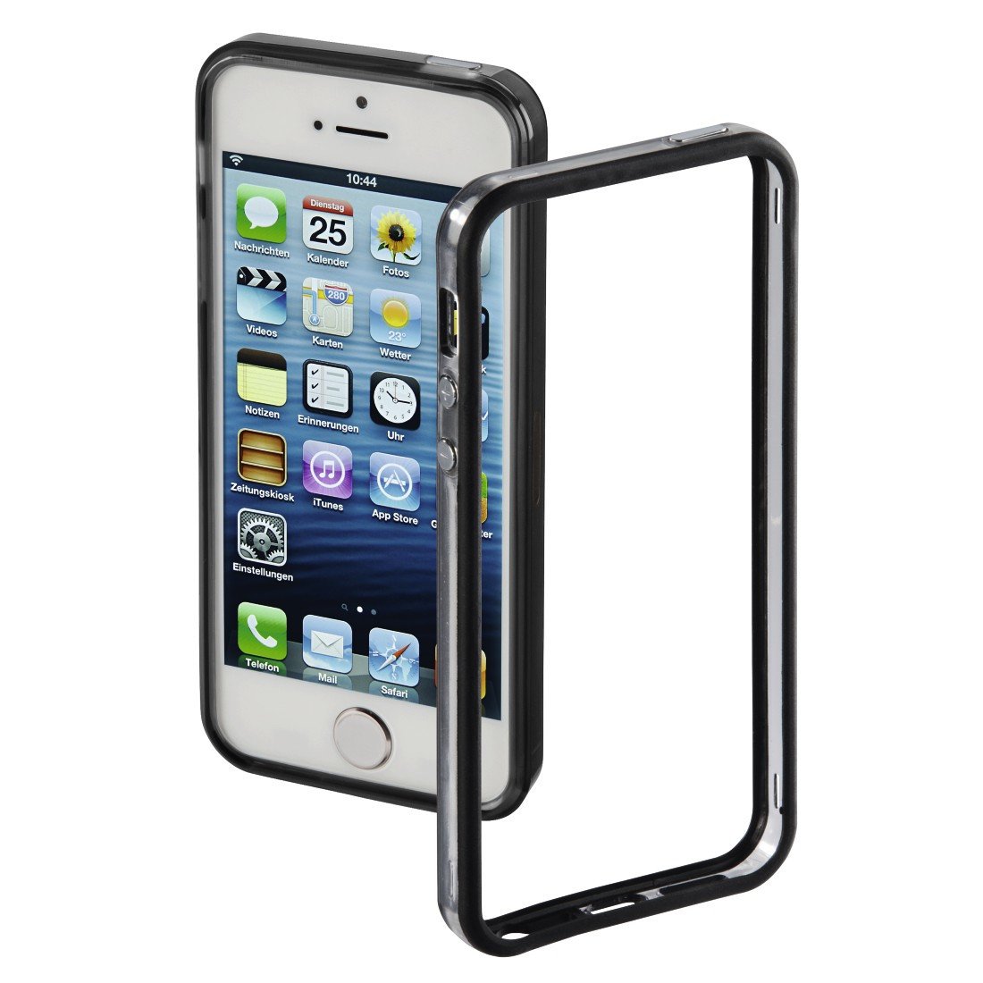 Cover "Edge Protector" für Apple iPhone 5/5s/SE, Schwarz/Transparent (177452) Handyhülle
