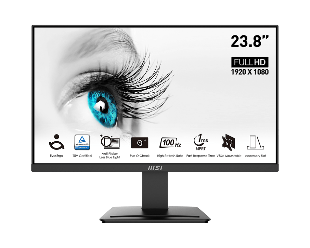 Monitor PRO MP2412DE, Schwarz, 23,8 Zoll, Full HD, VA, 100 Hz, 1 ms