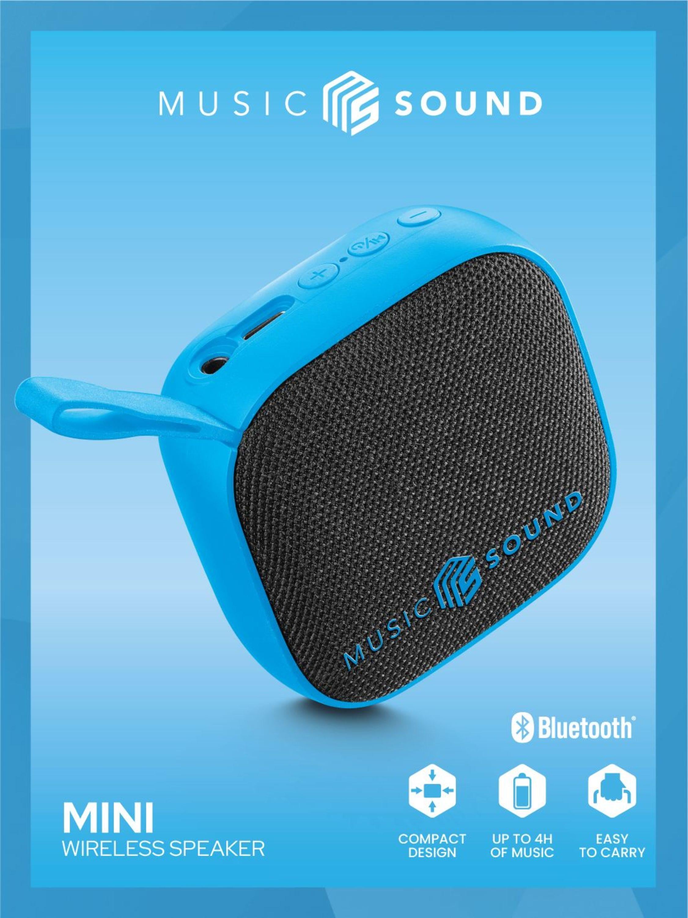 Music & Sound Bluetooth Wireless Speaker Mini Blau (61159) Bluetooth-Lautsprecher