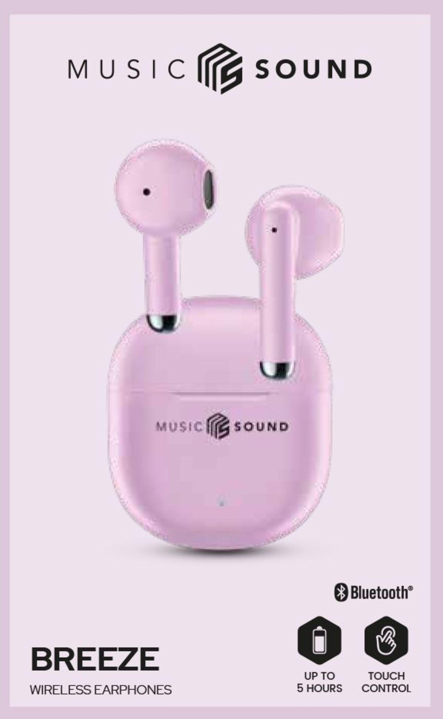 Music & Sound Bluetooth Earphones BREEZE Pink (61136) In-Ear Kopfhörer
